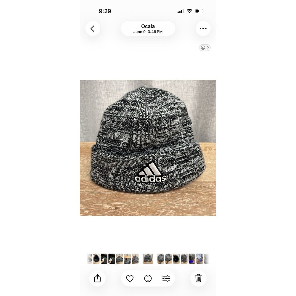 Adidas Team Issue Fold-Up Beanie Marbled Grey (Black/White) Unisex